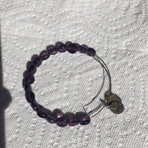 Alex and Ani purple luxe beaded bracelet